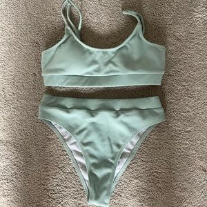 Mint Green High Waisted Bikini